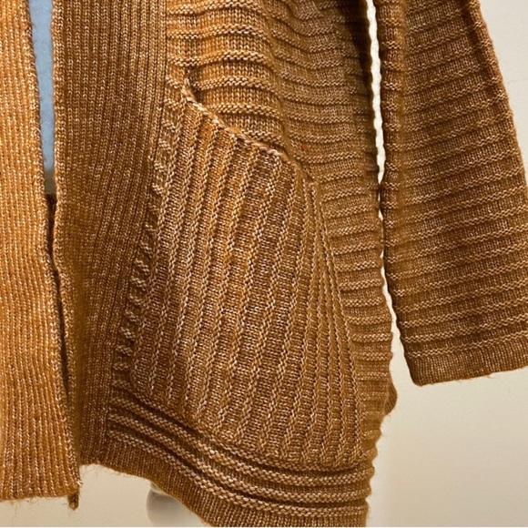 NWOT NINE WEST Brown Open Front Cardigan - Picture 4 of 9